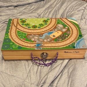 Melissa & Doug Wooden Toy Set with Green and Blue Design